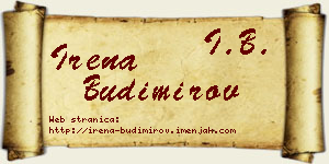 Irena Budimirov vizit kartica
